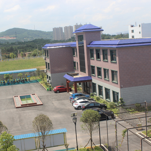 Aerial view of office building